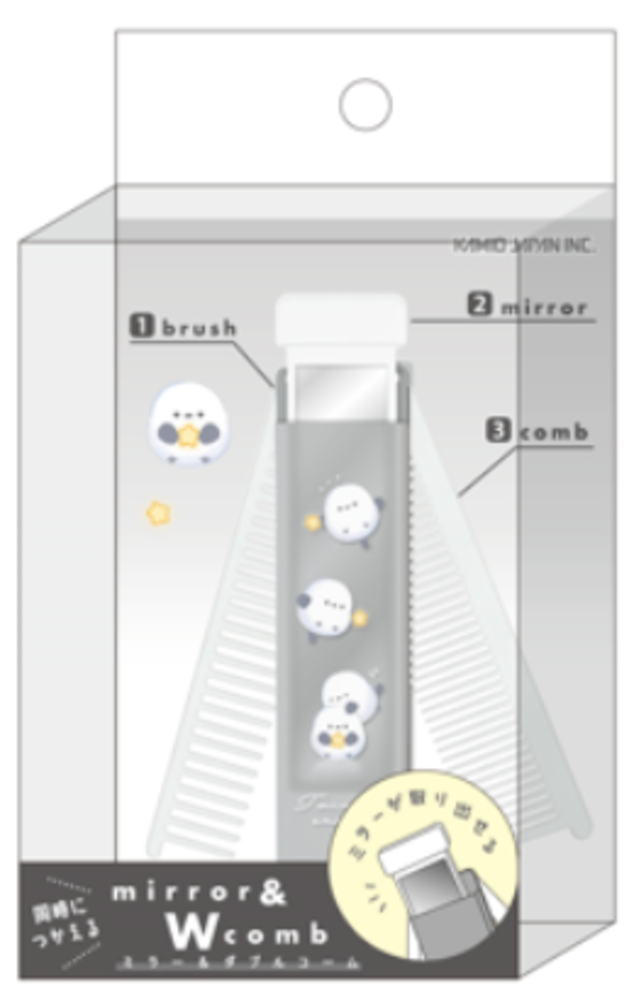 【送料無料】　オリジナル　ミラーアンドダブルコームトゥインクルエナガ　シマエナガ　動物　アニマル..