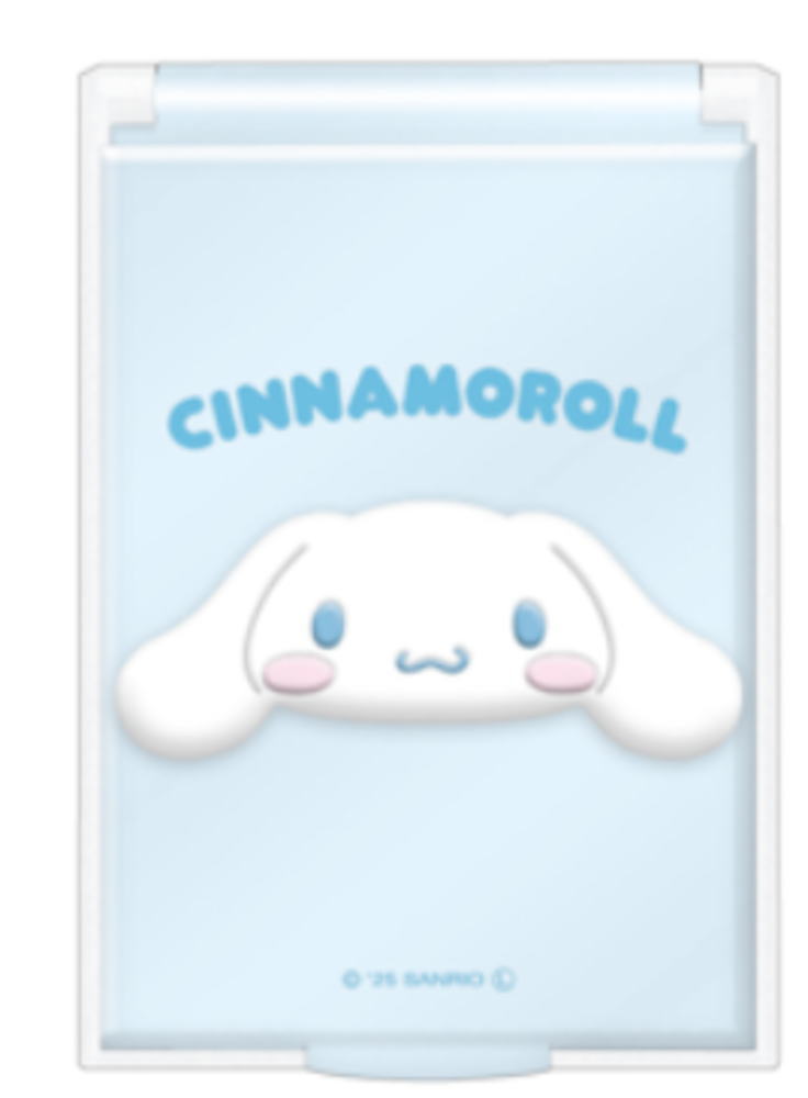 【日本製】 サンリオキャラクターズ ぷっくりカードミラーS シナモロール シナモン 鏡 かがみ 折りたたみ コンパクト メイク 化粧 コスメ 雑貨 グッズ かわ...