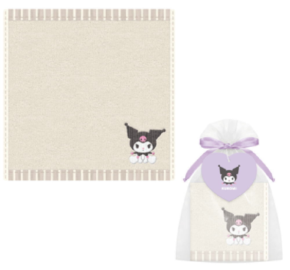 【送料無料】　サンリオキャラクターズ　巾着入りタオルクロミ　たおる　ハンカチ　ミニタオル　ハンド..