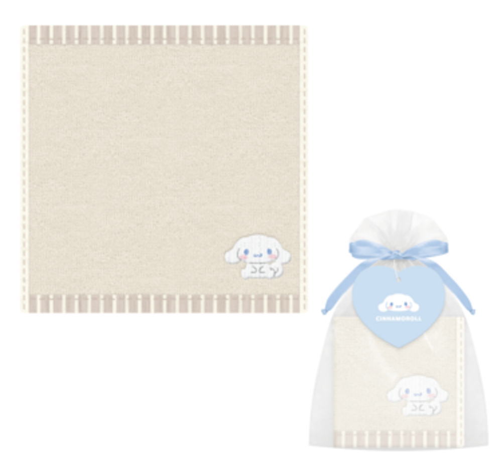 【送料無料】　サンリオキャラクターズ　巾着入りタオルシナモロール　シナモン　たおる　ハンカチ　ミ..