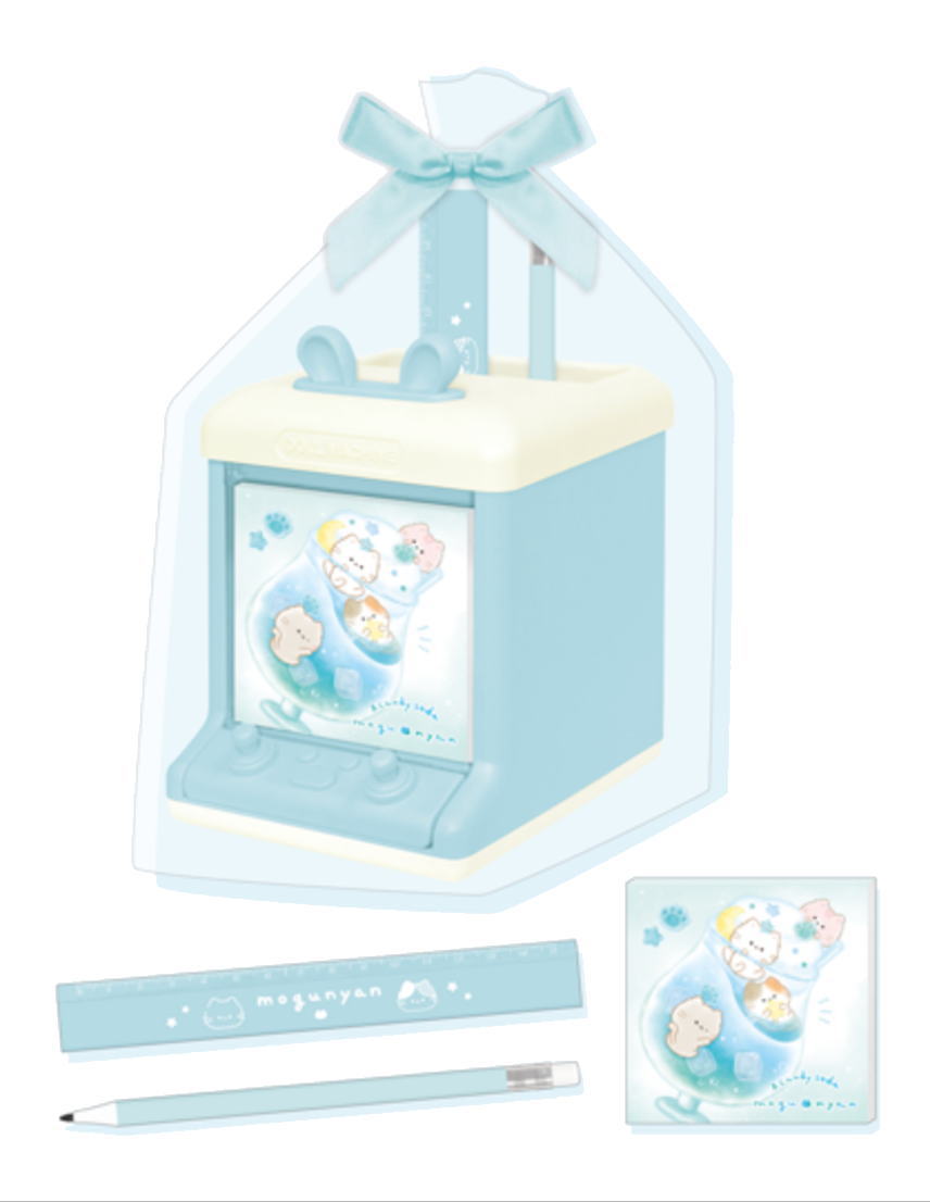 【送料無料】 オリジナル ステーショナリーギフトセットもぐにゃん 動物 アニマル ケース ボックス ペンスタンド ペン入れ 定規 ものさし シャープペン メモ ...