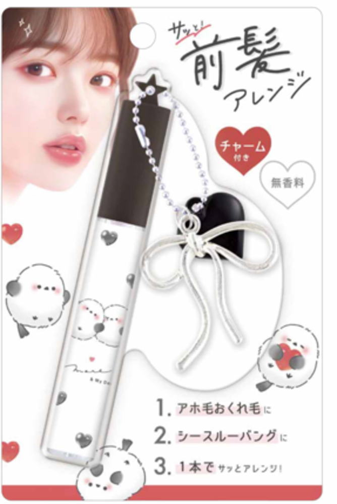 オリジナル　メタルチャーム付きポイントヘアブラシハートモア　くし　前髪　髪の毛　ヘアコスメ　美容..