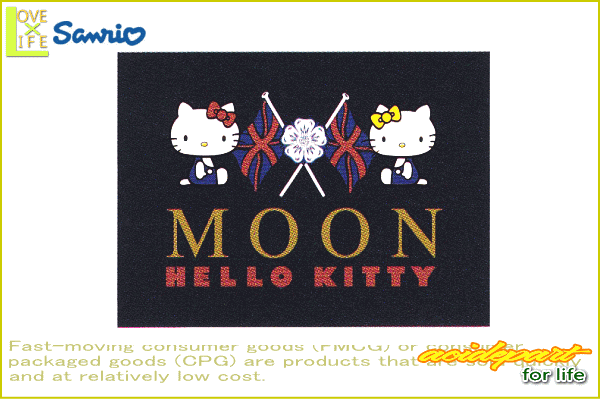 【ハローキティ】【MOOM】トートバッグ【グレー】【バッグ】【トート】【かばん】【Kitty】【キティ】【キティちゃん】【サンリオ】【イギリス】【生地】