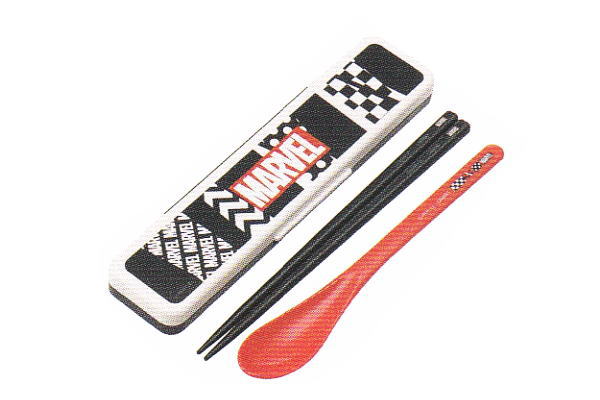 【マーベルキャラクター】音の鳴らないコンビセット【ロゴマルチパターン】【マーベル】【MARVEL】【ヒーロー】【アニメ】【映画】【ハシ】【スプーン】【箸】【はし】【お箸】【遠足】【ピクニック】【グッズ】のサムネイル