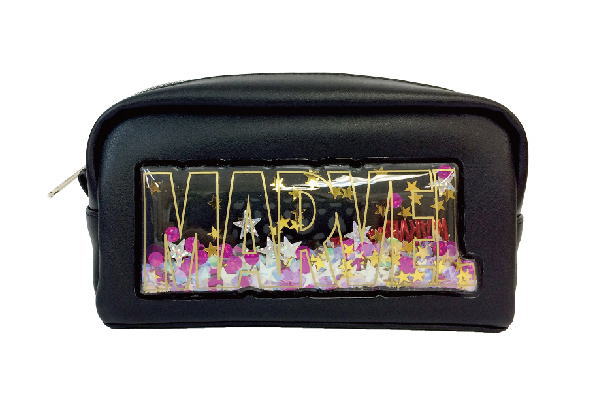 【マーベルキャラクター】スパンコール角ポーチ【ブラック】【ペンケース】【MARVEL】【マーベル】【ア..