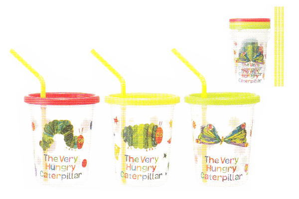 【はらぺこあおむし】ストロー付きタンブラー3個セット【320ml】【エリックカール】【はらぺこ】【ロングセラー】【絵本】【子供】【タンブラー】【ボトル】【コップ】【カップ】【マグ】【グッズ】