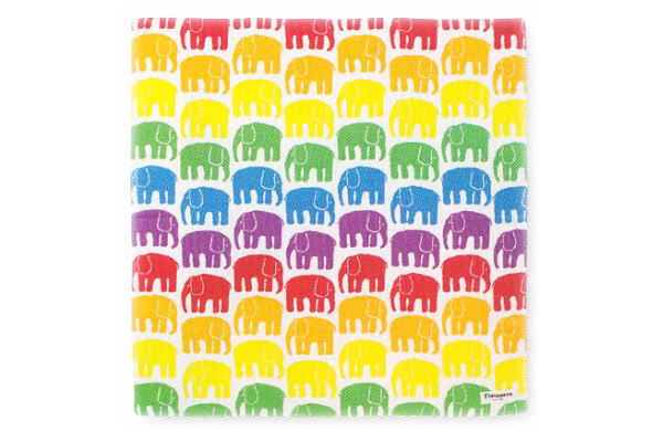 【日本製】【フィンレイソン】【FINLAYSON】ハンカチ【エレファンティレインボー】【ハンカチーフ】【デザイン】【デザイナー】【高級】【フィンランド】【グッズ】【たおる】【タオル】