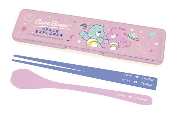 【ケアベア】【CAREBEARS】お箸とスプーンセット【PLANET】【クマ】【Carebears】【はし】【スプーン】【ケース】【グッズ】【食器】【ピクニック】【かわいい】