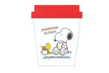 【スヌーピー】【SNOOPY】カフェカップ型ダストボックス【レッド】【ピーナッツ】【すぬーぴー】【ウッドストック】【ごみ箱】【ゴミ箱】【プラダストボックス】【グッズ】【雑貨】【かわいい】