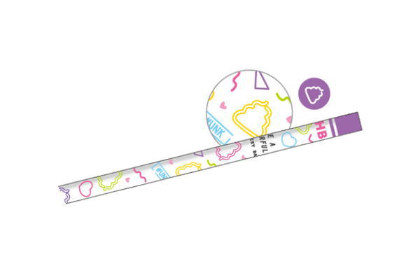 UNKステーショナリー UNK 鉛筆パープル カラフル うんこ うんこちゃん ウンコ SNS ニコニコ動画 えんぴつ エンピツ スクール 文房具 筆記用具 勉強 グッズ