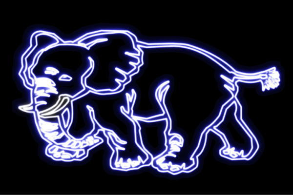 【ネオン】象【ぞう】【ゾウ】【エレファント】【アニマル】【動物】【ネオンライト】【電飾】【LED】【ライト】【サイン】【neon】【看板】【イルミネーション】【インテリア】【店舗】【ネオンサイン】【アメリカン雑貨】【おしゃれ】