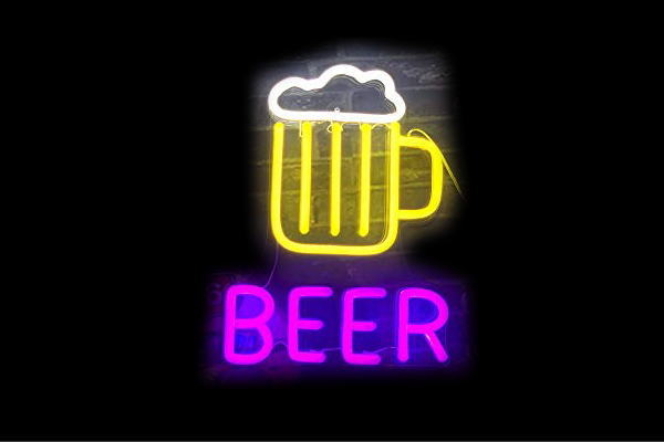 ネオン　BEERビール　びーる　ビールジョッキ　ジョッキ　イラスト　ネオンライト　電飾　LED　ライト　サイン　neon　看板　イルミネーション　インテリア　店舗　ネオンサイン　アメリカン雑貨　おしゃれ