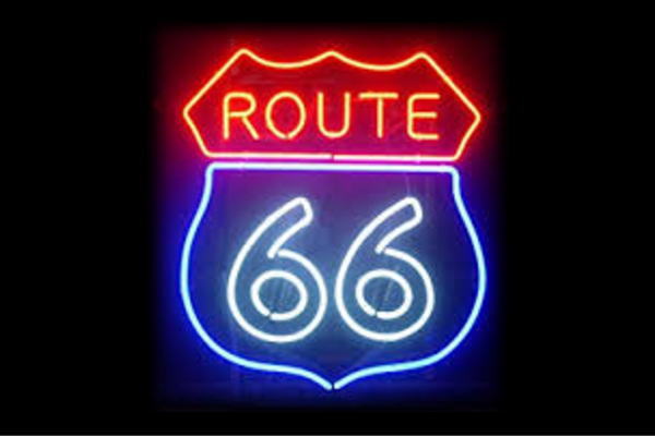 ネオン　ROUTE 66ルート66　道路　国道　アメリカ　道　バー　BAR　カフェ　ネオンライト　電飾　LED　ライト　サイン　neon　看板　イルミネーション　インテリア　店舗　ネオンサイン　アメリカン雑貨　おしゃれ