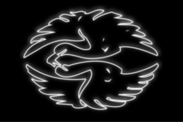 ネオン　鶴家紋つる　ツル　とり　鳥　トリ　家紋　動物　アニマル　ネオンライト　電飾　LED　ライト　サイン　neon　看板　イルミネーション　インテリア　店舗　ネオンサイン　アメリカン雑貨　おしゃれ