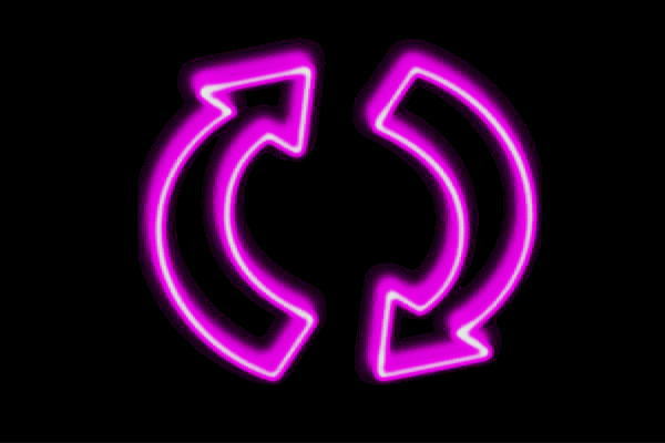 ネオン　矢印やじるし　アイコン　マーク　ループ　記号　ネオンライト　電飾　LED　ライト　サイン　neon　看板　イルミネーション　インテリア　店舗　ネオンサイン　アメリカン雑貨　おしゃれ