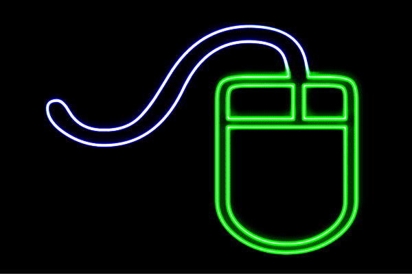 ネオン　マウスまうす　マウスアイコン　アイコン　パソコン　PC　ネオンライト　電飾　LED　ライト　サイン　neon　看板　イルミネーション　インテリア　店舗　ネオンサイン　アメリカン雑貨　おしゃれ