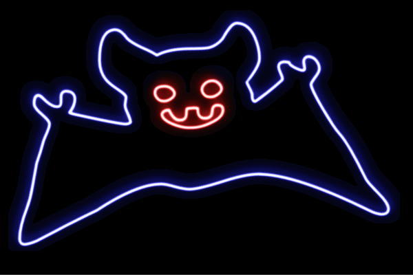 ネオン　コウモリこうもり　バンパイア　ハロウィン　トリ　鳥　動物　アニマル　ネオンライト　電飾　LED　ライト　サイン　neon　看板　イルミネーション　インテリア　店舗　ネオンサイン　アメリカン雑貨　おしゃれ