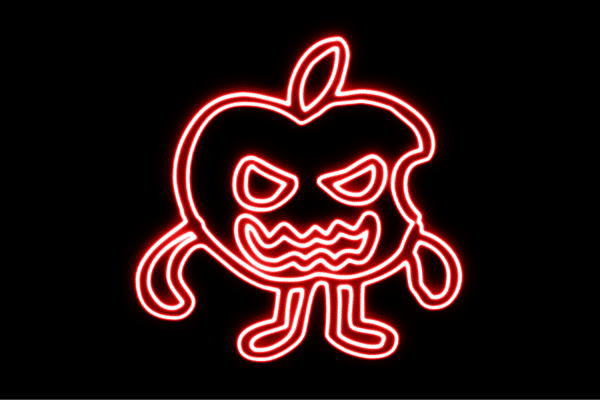 ネオン　毒林檎林檎　リンゴ　りんご　果物　食べ物　野菜　電飾　LED　ライト　サイン　neon　看板　..
