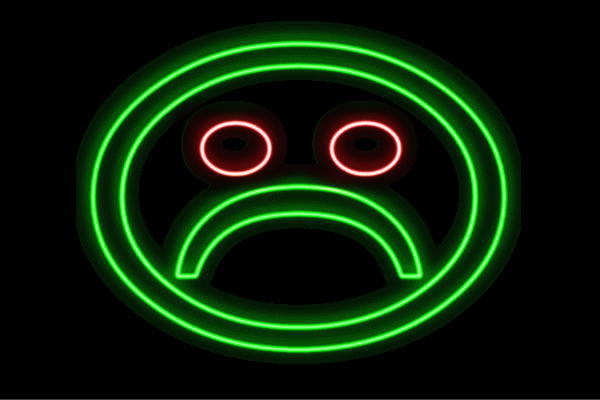 ネオン　フェイス困った顔　顔　かお　アイコン　絵文字　顔文字　イラスト　ネオンライト　電飾　LED　ライト　サイン　neon　看板　イルミネーション　インテリア　店舗　ネオンサイン　アメリカン雑貨　おしゃれ　かわいい