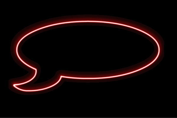 ネオン　ふきだし5　吹き出し　マーク　せりふ　セリフ　イラスト　アイコン　ネオンライト　電飾　LED　ライト　サイン　neon　看板　イルミネーション　インテリア　店舗　ネオンサイン　アメリカン雑貨　おしゃれ