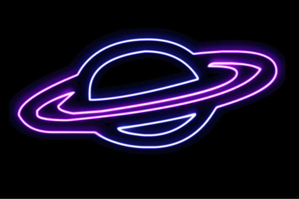 ネオン　惑星わくせい　宇宙　うちゅう　アイコン　イラスト　ネオンライト　電飾　LED　ライト　サイン　neon　看板　イルミネーション　インテリア　店舗　ネオンサイン　アメリカン雑貨　おしゃれ