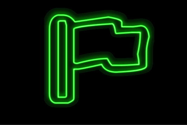 ネオン　フラッグ3　はた　ハタ　旗　アイコン　マーク　ネオンライト　電飾　LED　ライト　サイン　neon　看板　イルミネーション　インテリア　店舗　ネオンサイン　アメリカン雑貨