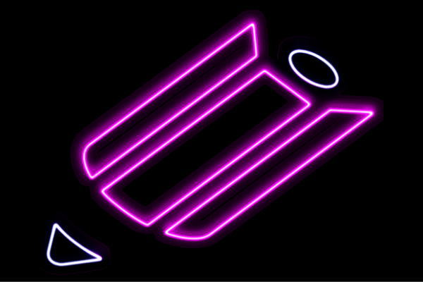 ネオン　えんぴつ3　鉛筆　えんぴつ　文房具　イラスト　アイコン　PC　パソコン　ネオンライト　電飾　LED　ライト　サイン　neon　看板　イルミネーション　インテリア　店舗　ネオンサイン　アメリカン雑貨