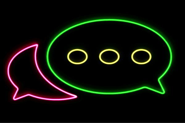 ネオン　ふきだし10　吹き出し　マーク　せりふ　セリフ　イラスト　アイコン　ネオンライト　電飾　LED　ライト　サイン　neon　看板　イルミネーション　インテリア　店舗　ネオンサイン　アメリカン雑貨　おしゃれ