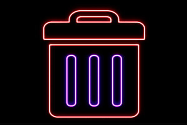 ネオン　ゴミ箱2　ダストボックス　ごみばこ　アイコン　ゴミ　箱　ダストBOX　ネオンライト　電飾　LED　ライト　サイン　neon　看板　イルミネーション　インテリア　店舗　ネオンサイン　おしゃれ