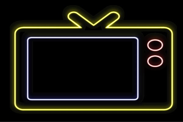 ネオン　テレビ2　てれび　画面　ディスプレイ　パソコン　液晶　アイコン　ネオンライト　電飾　LED　ライト　サイン　neon　看板　イルミネーション　インテリア　店舗　ネオンサイン　アメリカン雑貨　おしゃれ　かわいい