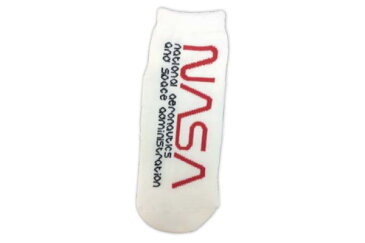 送料無料 NASA ロゴソックス ホワイト ナサ なさ 宇宙開発 宇宙 アメリカ航空宇宙局 航空宇宙局 アメリカ ロケット ソックス くつした 靴下 ファッション レディース 子供 キッズ かっこいい グッズ かわいい