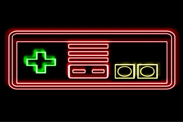 ネオン　コントローラー8　ゲーム　げーむ　テレビゲーム　GAME　アイコン　ネオンライト　電飾　LED　..