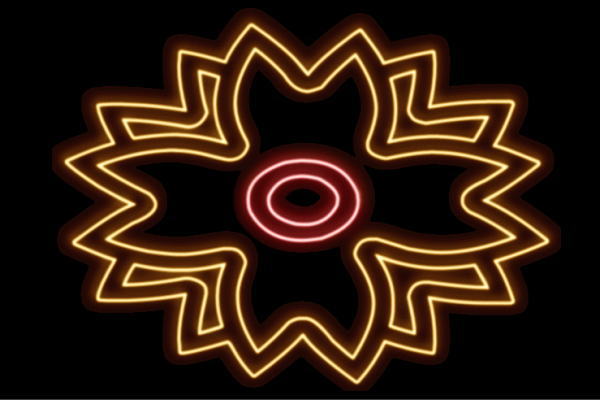 ネオン　花5　家紋　ふらわー　フラワー　はな　ハナ　FLOWER　お花　ネオンライト　電飾　LED　ライト　サイン　neon　看板　イルミネーション　インテリア　店舗　ネオンサイン　アメリカン雑貨　おしゃれ