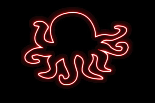 ネオン　タコ5　たこ　蛸　たこ焼き　海　動物　アニマル　ネオンライト　電飾　LED　ライト　サイン　..
