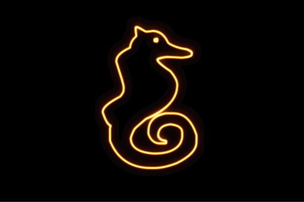 ネオン　タツノオトシゴ5　たつのおとしご　サカナ　魚　夏　海　動物　アニマル　ネオンライト　電飾　LED　ライト　サイン　neon　看板　イルミネーション　インテリア　店舗　ネオンサイン　アメリカン雑貨　おしゃれ