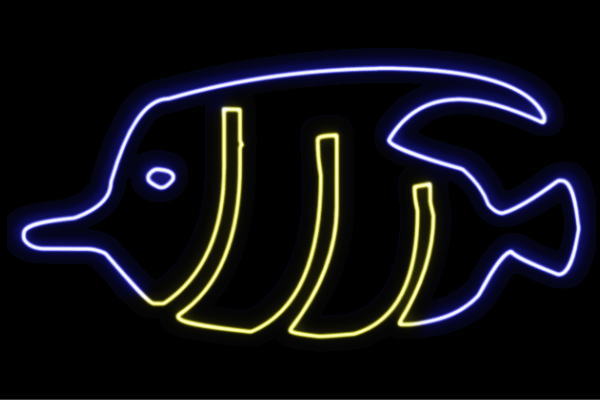 ネオン　お魚28　魚　フィッシュ　さかな　サカナ　FISH　海　うみ　ネオンライト　電飾　LED　ライト　サイン　neon　看板　イルミネーション　インテリア　店舗　ネオンサイン　アメリカン雑貨　おしゃれ