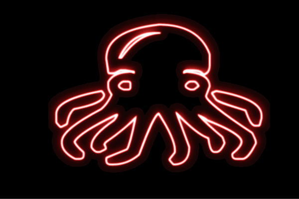 ネオン　タコ10　たこ　蛸　たこ焼き　海　動物　アニマル　ネオンライト　電飾　LED　ライト　サイン　neon　看板　イルミネーション　インテリア　店舗　ネオンサイン　アメリカン雑貨　おしゃれ