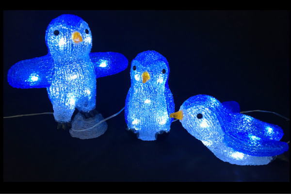 楽天AOIデパート【イルミネーション】スリーペンギン【ペンギン】【ぺんぎん】【海】【鳥】【クリスタル】【立体】【動物】【アニマル】【グロー】【LED】【クリスマス】【電飾】【モチーフ】【3D】