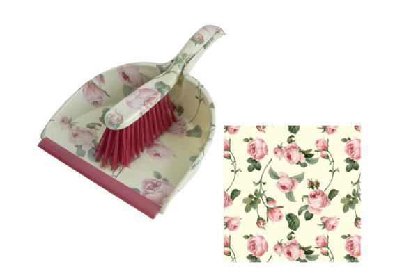 【オリジナル】ブルームとダストパン【S】【ローズレッド】【掃除】【掃除】【ホウキ】【チリトリ】【ブルーム】【ダストパン】【ローズ】【バラ】【花柄】【お花】【花】【雑貨】【グッズ】