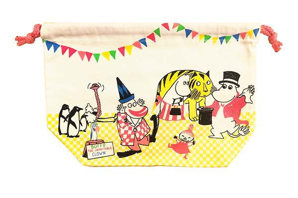 【送料無料】【ムーミン】【Moomin】マチ付巾着【サーカス】【ミイ】【リトルミイ】【アニメ】【絵本】【キャラクター】【巾着袋】【きんちゃく】【ランチ巾着】【お弁当】【袋】【小物入れ】【学校】【スクール】【習い事】【グッズ】