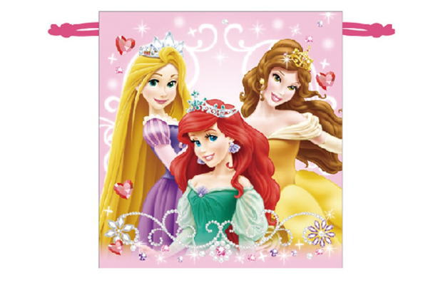 【ディズニープリンセス】コップ巾着【ピンクジュエリー】【アリエル】【ベル】【ラプンツェル】【姫】【プリンセス】【ディズニー】【映画】【アニメ】【巾着袋】【きんちゃく】【コップ】【袋】【小物入れ】【学校】【保育園】【幼稚園】【グッズ】のサムネイル