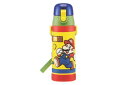 【スーパーマリオ】【MARIO】3Dロック付きワンプッシュダイレクトボトル【マリオ】【ゲーム】【任天堂】【ボトル】【水筒】【給水】【すいとう】【遠足】【行楽】【...