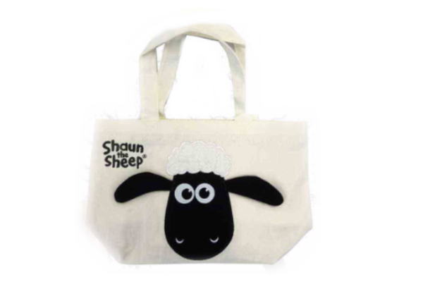 【送料無料】 【ひつじのショーン】ミニトートバッグ【ホワイト】【ひつじ】【ウォレスとグルミット】【羊】【ヒツジ】【アニメ】【映画】【鞄】【かばん】【カバン】【トート】【バッグ】【グッズ】のサムネイル