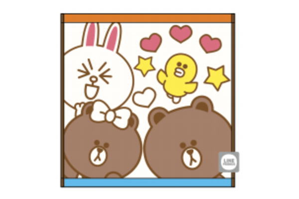 【LINE FRIENDS】【ラインフレンズ】キャリータオル【ハッピーラインフレンズ】【ブラウン】【コニー】【ライン】【携帯】【SNS】【スタンプ】【タオル】【たおる】【ハンドタオル】【ミニタオル】【タオルハンカチ】【ハンカチ】【雑貨】【グッズ】