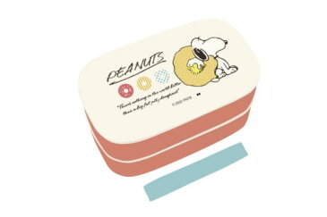 【スヌーピー】【SNOOPY】2段ランチボックス【ドーナツライフ】【ピーナッツ】【ウッドストック】【すぬーぴー】【アニメ】【キャラクター】【ランチ】【お弁当箱】【弁当箱】【遠足】【保育園】【幼稚園】【グッズ】【かわいい】