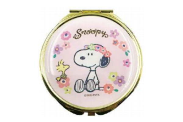 【送料無料】 【スヌーピー】【SNOOPY】【フラワービーグルシリーズ】コンパクトミラー【ピンク】【ピーナッツ】【ウッドストック】【すぬーぴー】【アニメ】【キャラクター】【鏡】【ミラー】【かがみ】【手鏡】【メイク】【化粧】【コスメ】【雑貨】【グッズ】