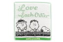 【日本製】【スヌーピー】【SNOOPY】ミニタオル【グリーン】【緑】【Love Each Other】【ピーナッツ】【ウッドストック】【すぬーぴー】【アニメ】【キャラクター】【タオル】【たおる】【ハンドタオル】【ハンカチ】【雑貨】【グッズ】