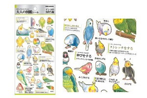 【送料無料】 【オリジナル】大人の図鑑シール【インコの気持ち 】【いんこ】【鳥】【動物】【アニマル】【シール】【ステッカー】【文房具】【学校】【雑貨】【グッズ】