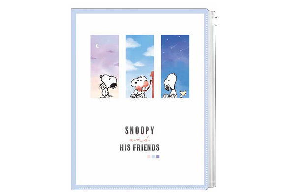 【スヌーピー】【SNOOPY】ファスナー付き6ポケットクリアファイル【空】【ピーナッツ】【ウッドストック】【アニメ】【キャラクター】【ファイル】【ファイルケース】【ファイル入れ】【文房具】【学校】【勉強】【雑貨】【グッズ】