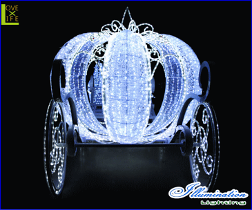 【イルミネーション】LED クリスタルグロー 白馬の馬車【馬車】【3D】【大型用品】【クリスマス】【イルミネーション】【電飾】【装飾】【飾り】【パーティ】【イベント】【光】【LED】【モチーフ】【かわいい】今年もかわいいイルミネーションで飾り付け